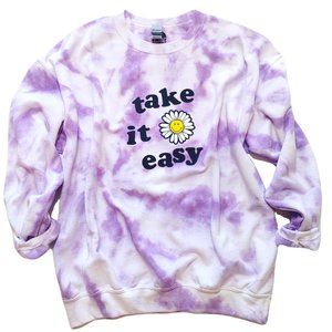 Smiley Face Daisy Tie-Dye Sweatshirt